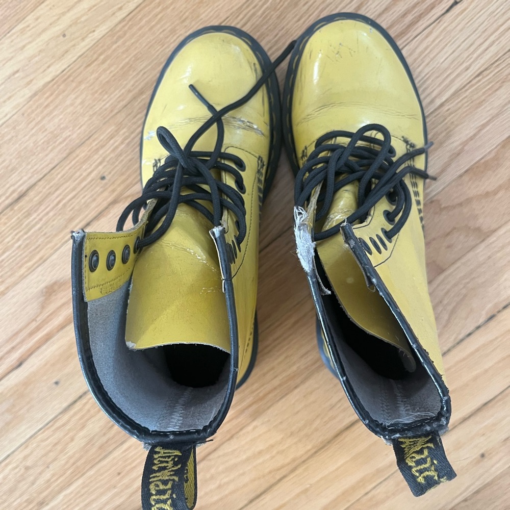 yellow doc martens